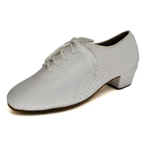 Women Ballroom Dancing Shoes Ladies Tango Latin Practice Dance Shoe Suede Sole Lace-up Closed-toe White