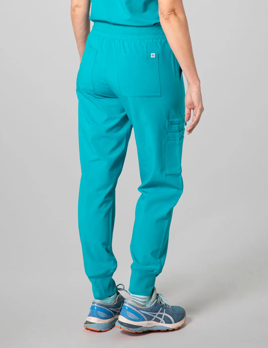 Womens 12-Pocket Scrub Jogger Pants