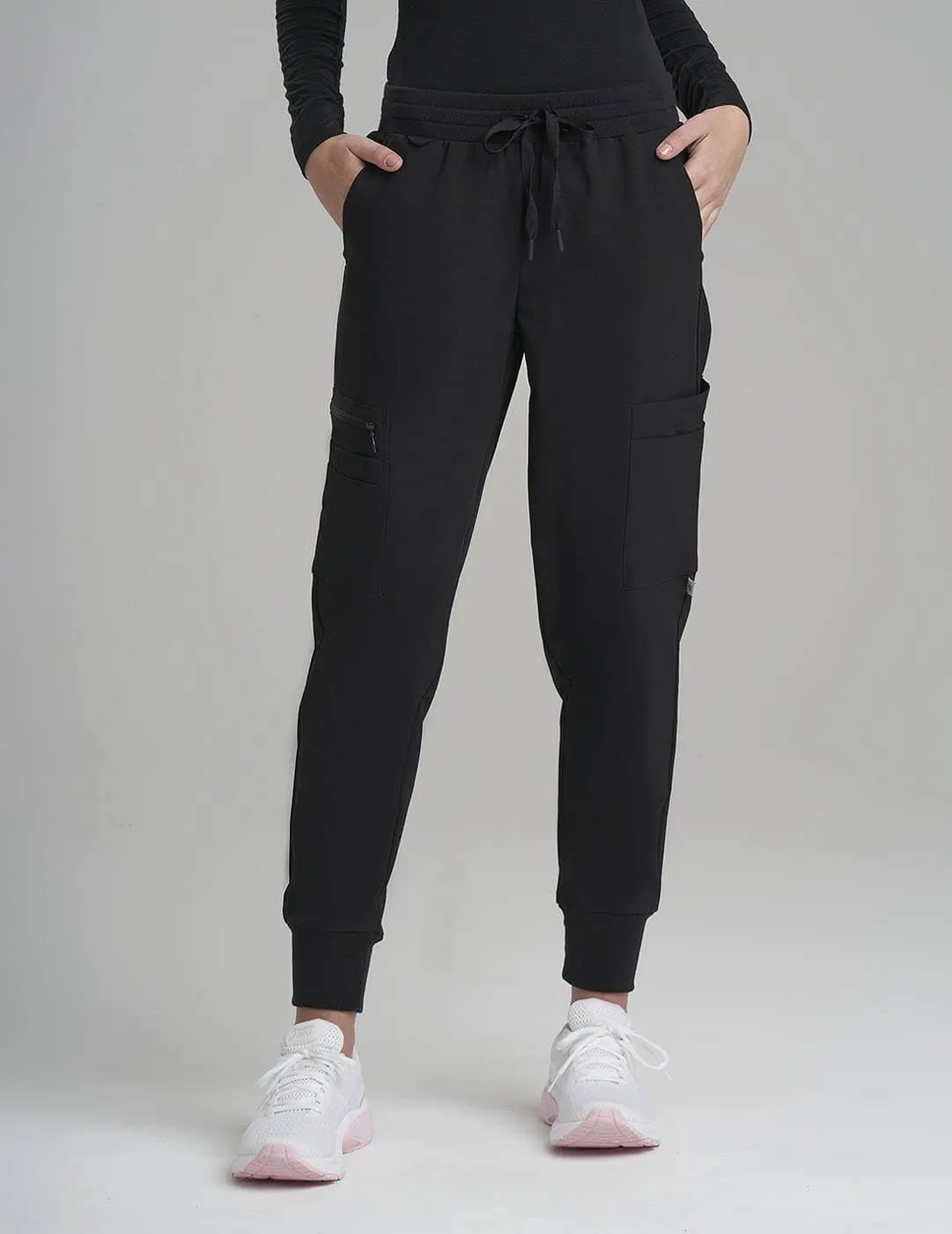 Womens 12-Pocket Scrub Jogger Pants